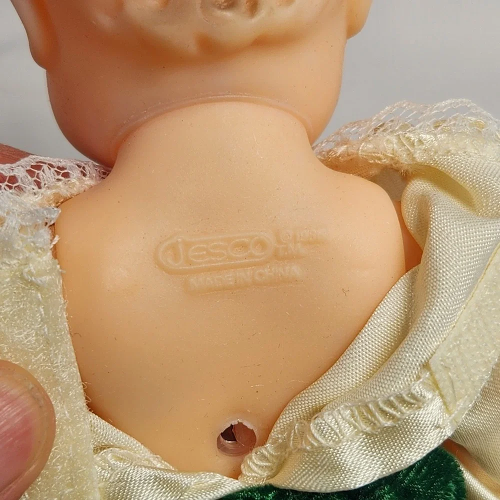 Vintage 1987 Jesco Kewpie Doll Christmas Holiday Outfit Velvet Pants with Tag 8
